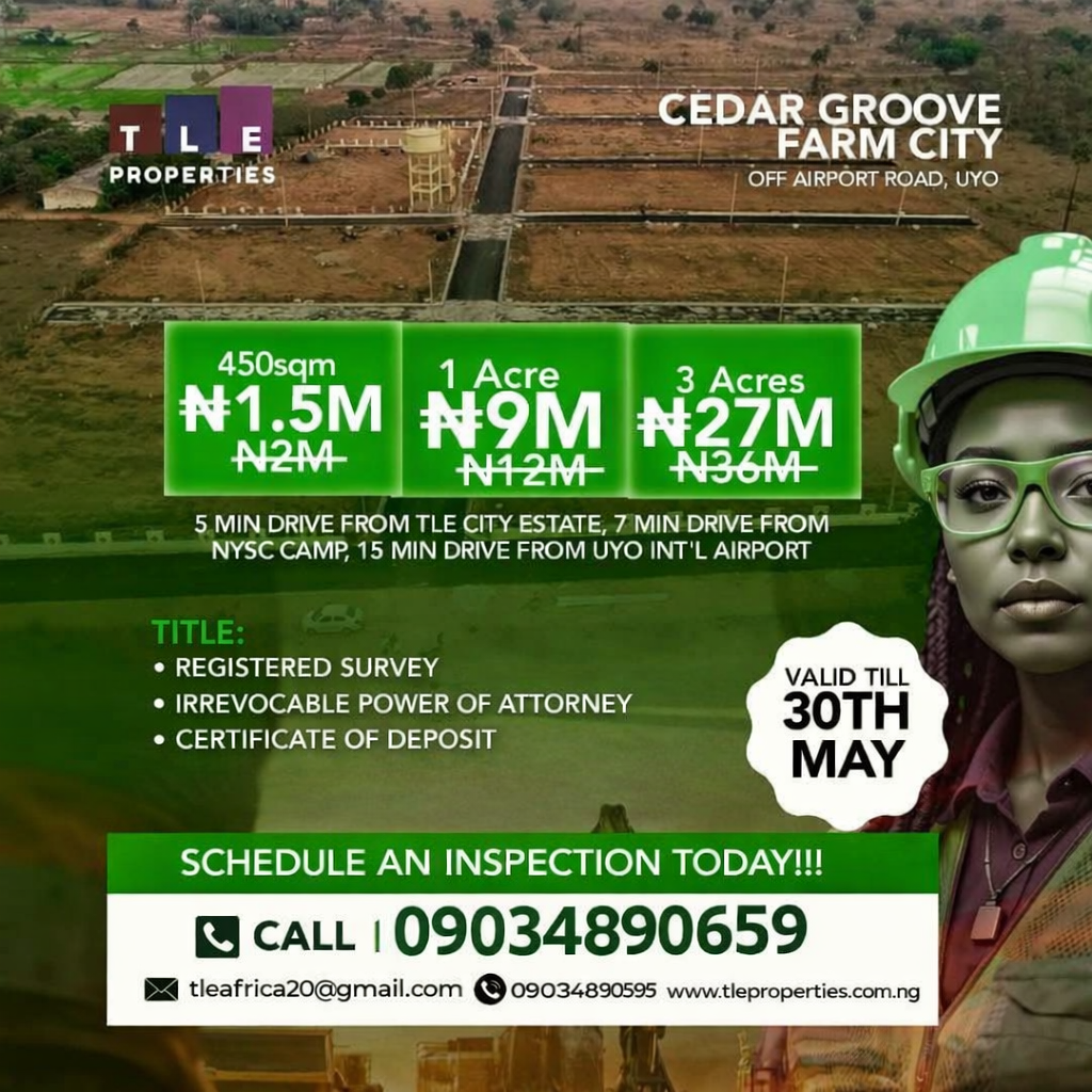 Affordable Farm Estate Land for Sale in Uyo – Cedar Groove Farm City