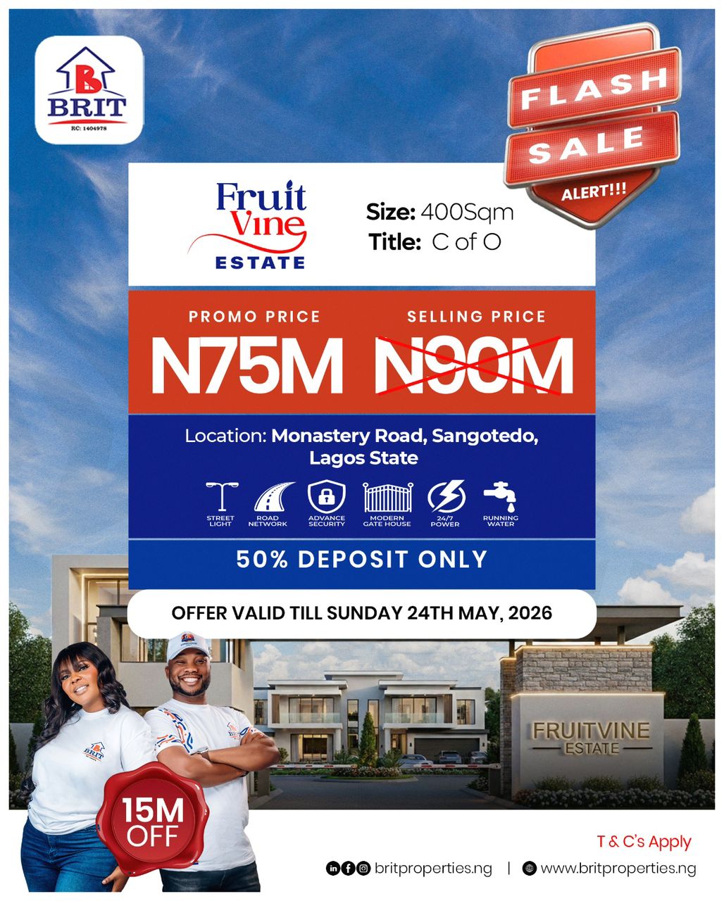 Fruit vine Estate, Residential Estate Land